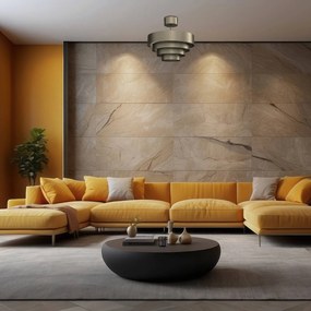 Plafoniera soffitto Rings Luminex, dimmerabile, Ottone / Oro, Soggiorno / Sala da pranzo, Metallo, Moderno, Plafoniera