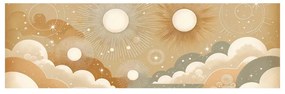 Quadro su tela – Sole cosmico tra le nuvole dei sogni