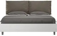 Letto Matrimoniale 160x190 cm con Rete e Contenitore Antea Egos Cappuccino