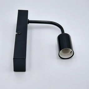 Applique ASTRID 1xE27/60W/230V nero lucido