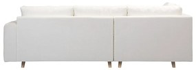 Divano angolare bianco in tessuto bouclé (angolo sinistro) Ariella - Ropez