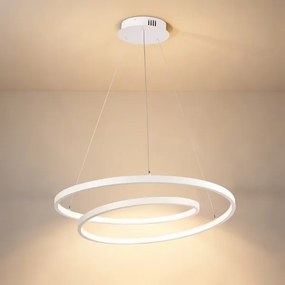 Brilagi-LED Lampadario dimmerabile su cavo TWISTER LED/48W/230V Ø 50 cm bianco + telecomando