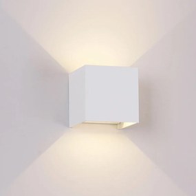 Applique LED moderno da esterno DAVOS DIMMABLE bianco IP54, luce bianco caldo dimmerabile 91.6 lumen, MANTRA