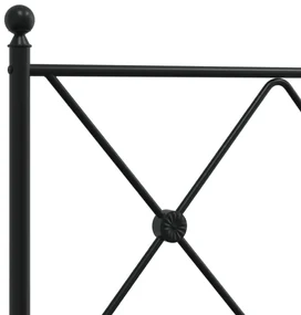 Testiera in metallo nero 107 cm