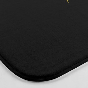 Tappetino per il bagno nero e dorato 45x75 cm Orbella – douceur d'intérieur