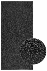 Tappeto Zızur Antracite 100x200 Cm Aspetto Iuta Interni Esterni /