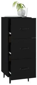 Credenza nero 34,5x34x90 cm in legno multistrato