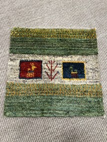 Gabbeh Tappeto persiano 40x40 Verde (Iran) Annodato A Mano