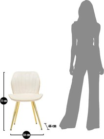 Sedie da pranzo in set color crema 2 pz Paris – Mauro Ferretti