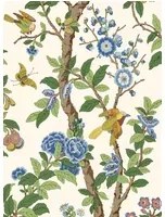 GP & J Baker Carta da parati Eldon - Green/ Blue