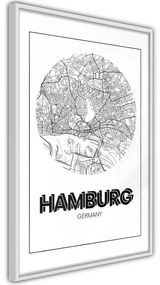 Poster City Map: Hamburg (Round)