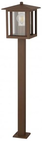 Paletto da Giardino Corten 80cm Acciaio INOX, Base E27 - Serie PILLAR Colore Corten