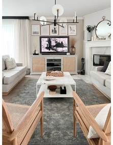 Tappeto in lana grigio 200x300 cm Calisia Vintage Flora - Agnella