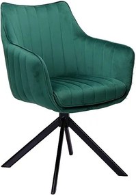 Sedia Azalia velluto verde Blu78