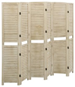 Divisorio A 6 Pannelli 210 X 165 Cm Legno Massello Di Paulownia /