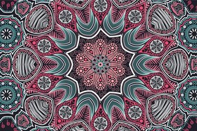 Carta da parati – Mandala indiano con motivo floreale