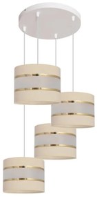 Lampadario su filo HELEN 4xE27/15W/230V crema