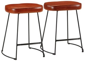 Sgabelli Da Bar 2 Pz Marrone Scuro 40x29,5x53 Cm /