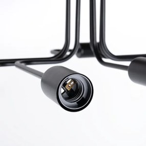 Sollux SL.1448 - Lampadario a plafone VECTOR 8xE27/15W/230V nero