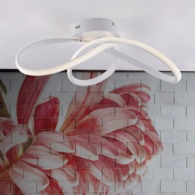 Plafoniera LED moderno SMILLA, bianco Ø 45 cm, luce naturale, 3100 lumen