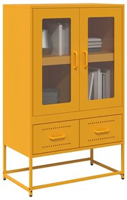 Credenza Giallo Senape 68x39x111,5 Cm İn Acciaio /
