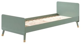 Letto per bambini verde oliva in legno di pino , 90 x 200 cm Billy - Vipack
