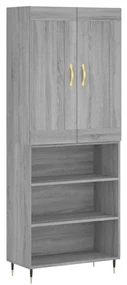Credenza grigio sonoma 69,5x34x180 cm in legno multistrato