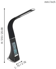 Eglo 97914 - Lampada LED da tavolo COGNOLI LED/3,2W/230V nero