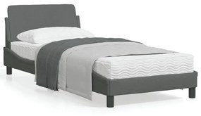 Giroletto Senza Materasso Grigio Scuro 80x200 Cm Tessuto /