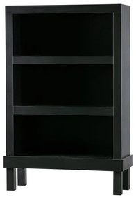 Libreria nera in pino massiccio 107x160x39 cm Bonk – WOOOD