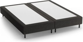 Letto matrimoniale imbottito nero senza testiera 180x200 cm Whale – Micadoni