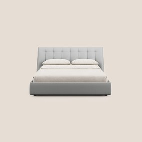Clizia letto imbottito di design con vano contenitore in ecopelle impermeabile T04
