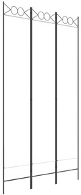 Divisorio a 3 pannelli bianco 120x220 cm in tessuto
