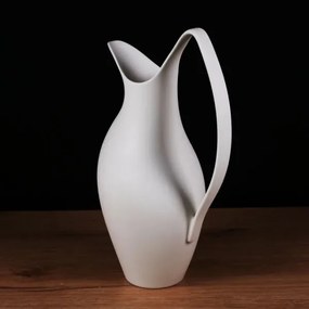 Vaso in ceramica bianco 33x17x19 cm