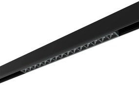 Faro LED Lineare 18W Magnetico 32cm CRI92 UGR16 Nero 48V Colore Bianco Caldo 3.000K