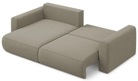 Divano angolare marrone chiaro allungabile/con contenitore (con penisola a sinistra/con chaise lounge) Kapua – Makamii