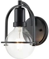 Applique Industrial Nordico Somerset Acciaio Nero 1 Luce E27 60W K Lm