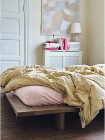 Hnědá dvoulůžková postel z borovicového dřeva s roštem 140x200 cm Japan – Karup Design