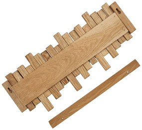 Attaccapanni da parete di colore naturale in rovere massiccio 3 cm Caltra – House Nordic