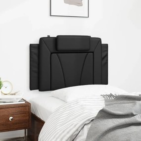 Cuscino testiera nero 80 cm in similpelle