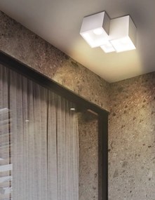 Applique da Soffitto in Gesso Pitturabile H150mm 3xGU10