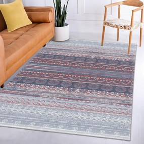 Tappeto viola/grigio lavabile 80x150 cm Vintage Stripe – Mila Home