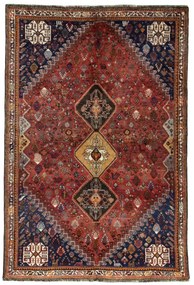 Shiraz Tappeto persiano 270x190 Rosso (Iran) Annodato A Mano