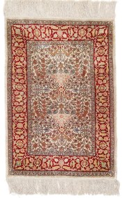Hereke Tappeto orientale 100 x 70 Rosa (Tacchino) Annodato A Mano