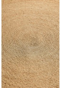 Tappeto rotondo di colore naturale in iuta reversibile ø 140 cm Braided Gold – Hanse Home
