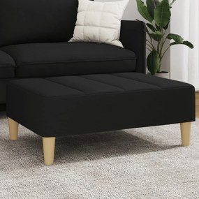 Poggiapiedi Nero 77x55x31 Cm İn Tessuto /