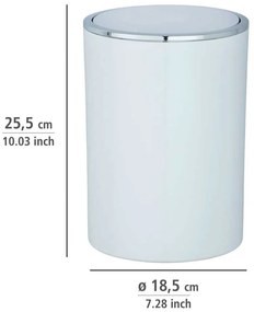 Bidone in plastica bianca 5 L Inca - Wenko