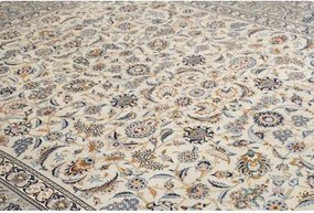 Kashan Fine Floreale Avorio Blu 273x388 Cm