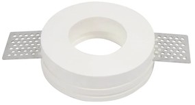Portafaretto GU10 e MR16 in Gesso Pitturabile Tondo Ø95mm