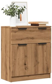 Credenza Rovere Artigianale 60x30x70 Cm İn Legno Multistrato /